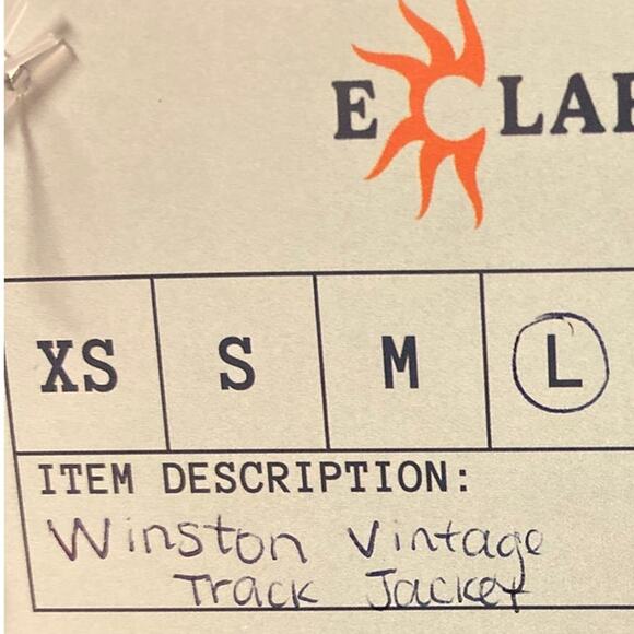 Winston Vintage Full Zip Track Jacket Sports Style Logo Gray Blue Men's Large - Picture 4 of 4